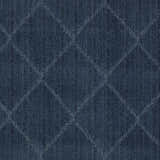 Hawkins Dark Blue Diamond Cut and Sew Custom Rug