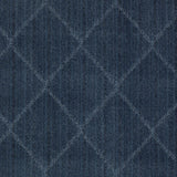 Hawkins Dark Blue Diamond Cut and Sew Custom Rug
