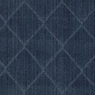 Custom Size Hawkins Dark Blue Diamond Rug