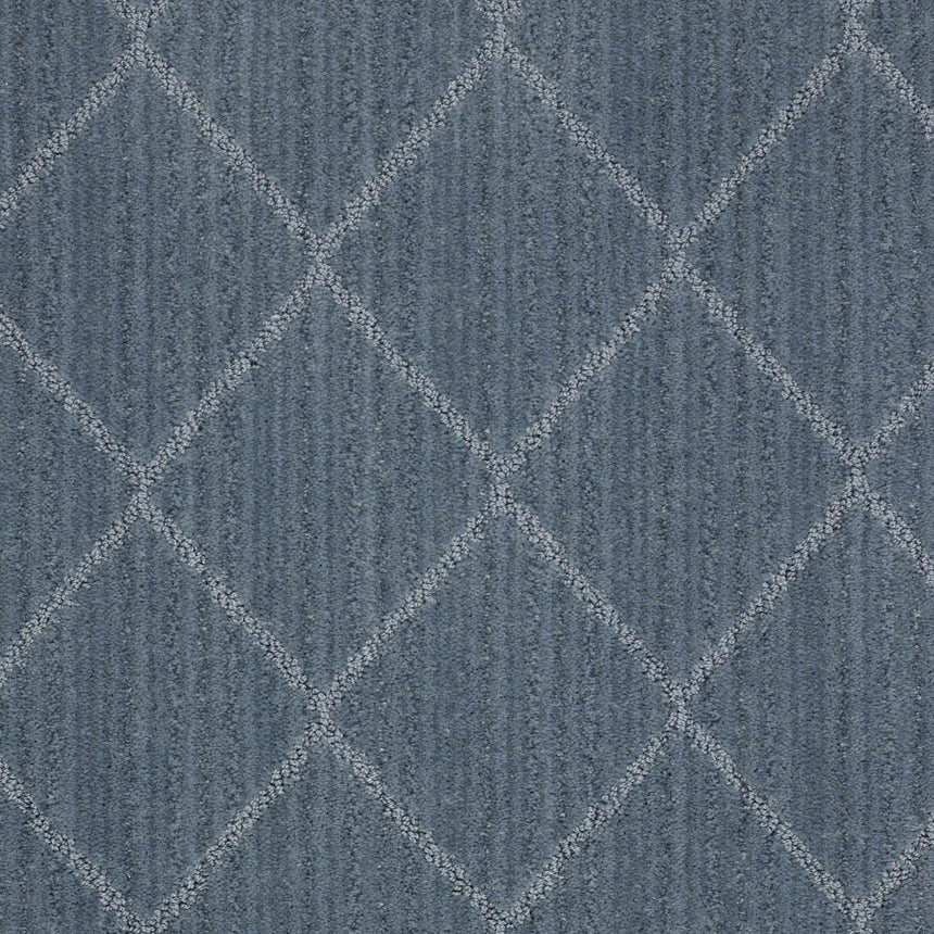 Hawkins Blue Diamond Cut and Sew Custom Rug