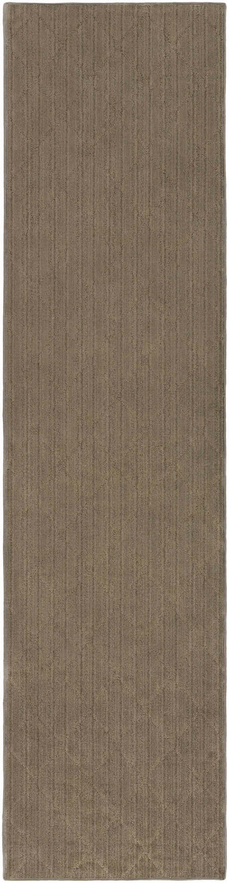 Hawkins Medium Brown Diamond Cut and Sew Custom Rug