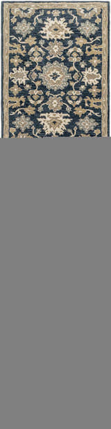 Made to Order Custom Size Hazen Hand Tufted Navy 1154 Area Rug