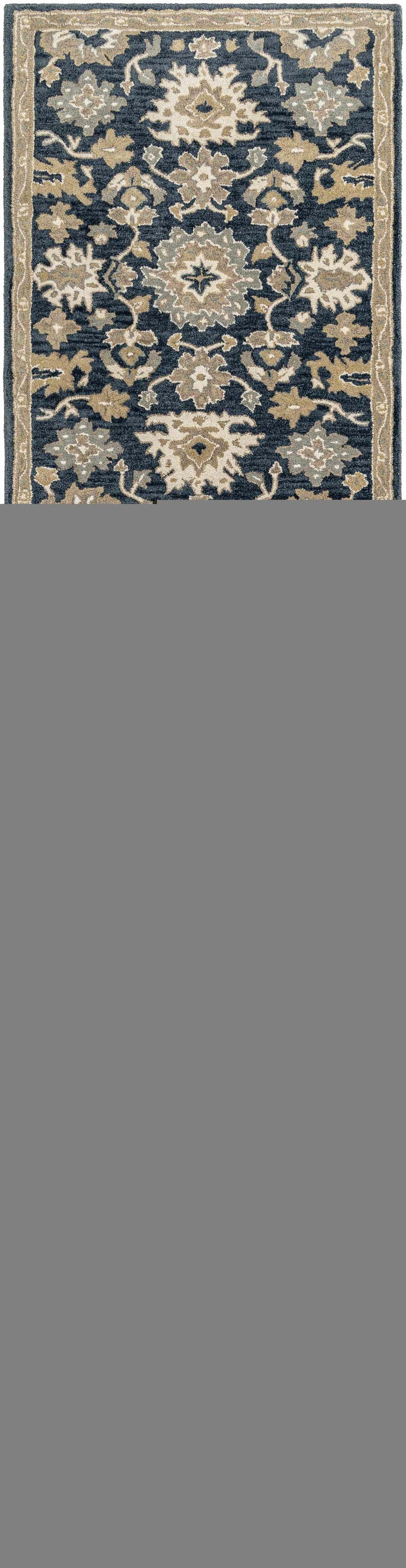 Made to Order Custom Size Hazen Hand Tufted Navy 1154 Area Rug