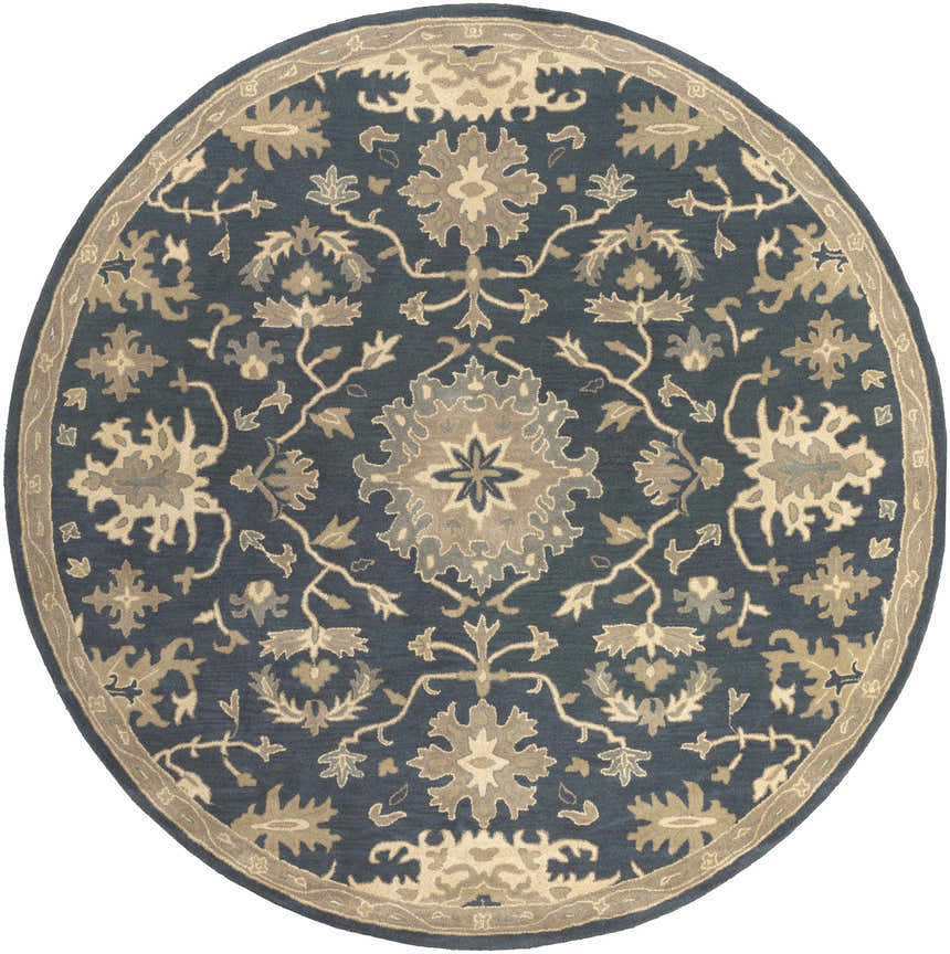 Made to Order Custom Size Hazen Hand Tufted Navy 1154 Area Rug