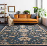 Made to Order Custom Size Hazen Hand Tufted Navy 1154 Area Rug