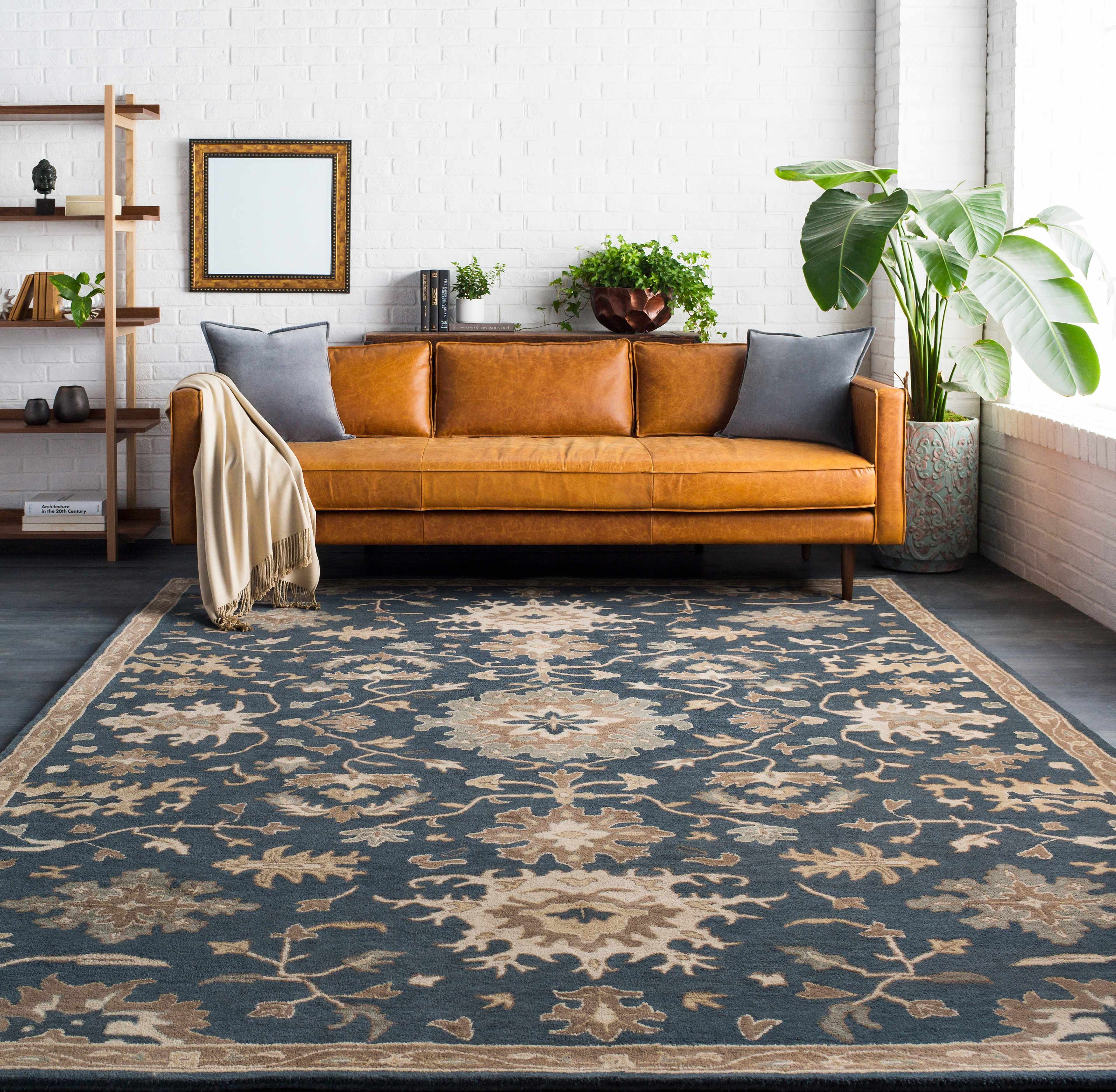 その他 rug.rug Caesar 1154 Navy Wool Rug – Boutique Rugs