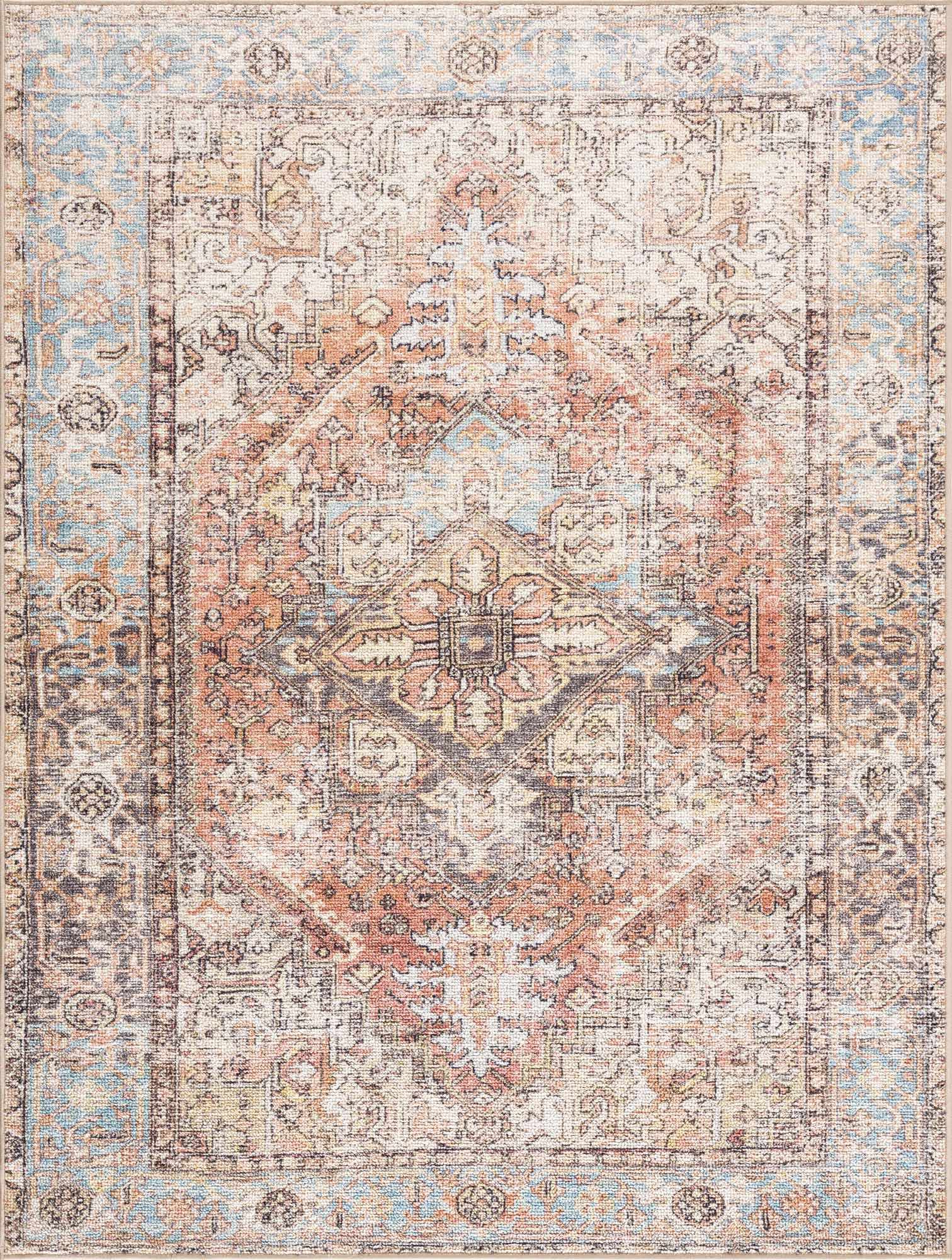 Beck Peach Washable Area Rug - Clearance – Boutique Rugs