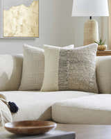 Beige Modern Accent Pillow for sofa bed or accent chair