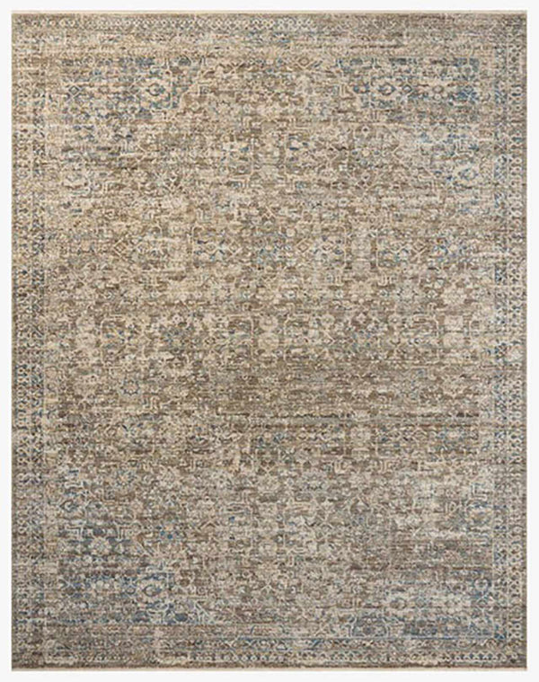 Heritage Dark Brown & Blue Area Rug