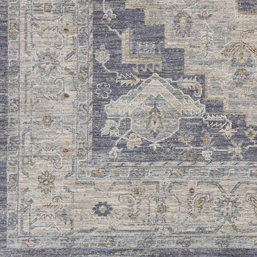Sample Sema Blue Medallion Thick Luxe Area Rug