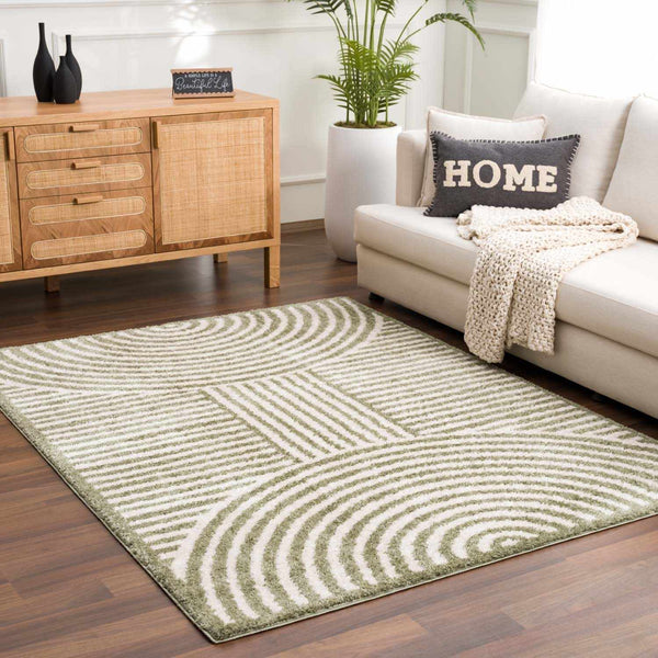 Allard Green Washable Area Rug