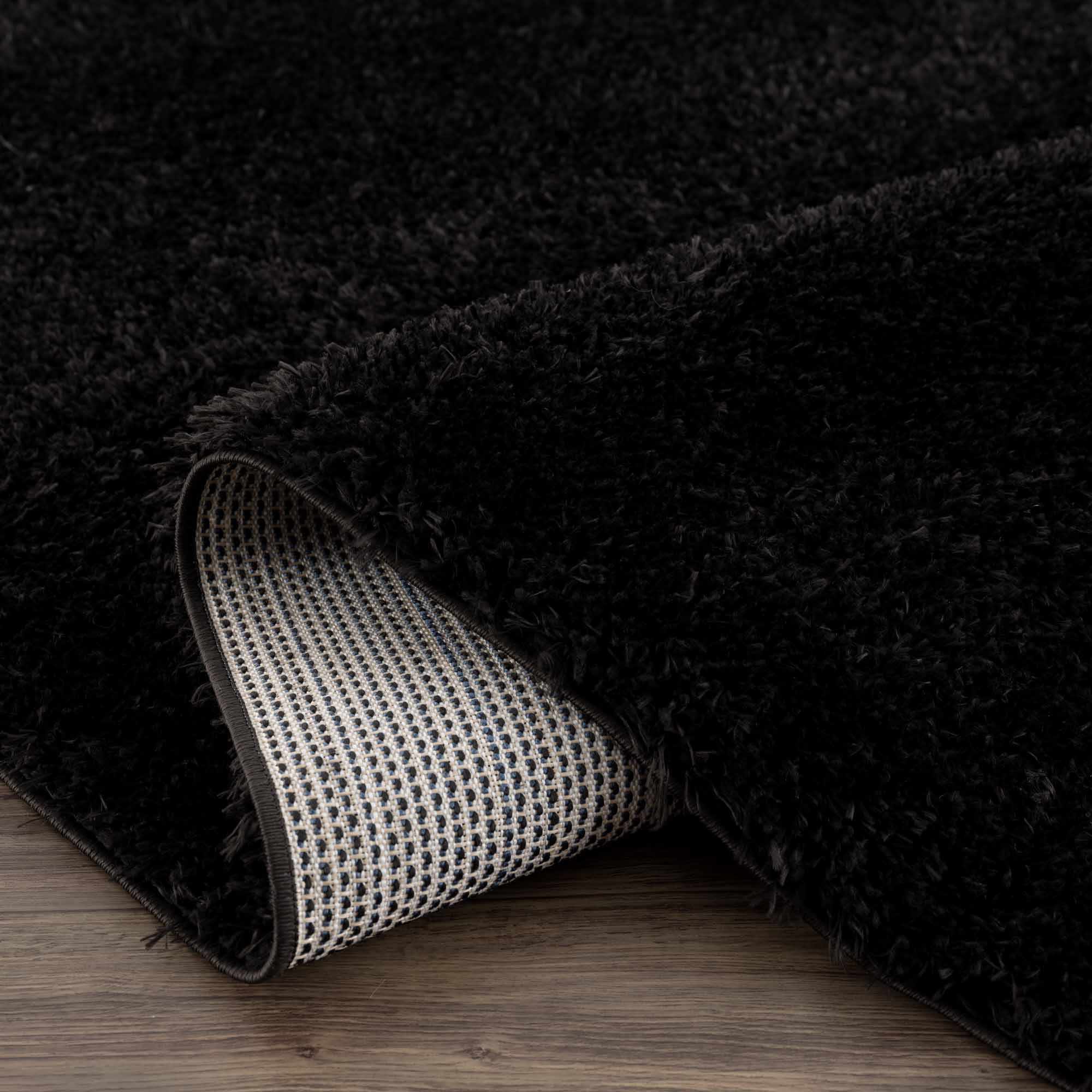 Faina Solid Black Shag Washable Area Rug - Clearance – Boutique Rugs