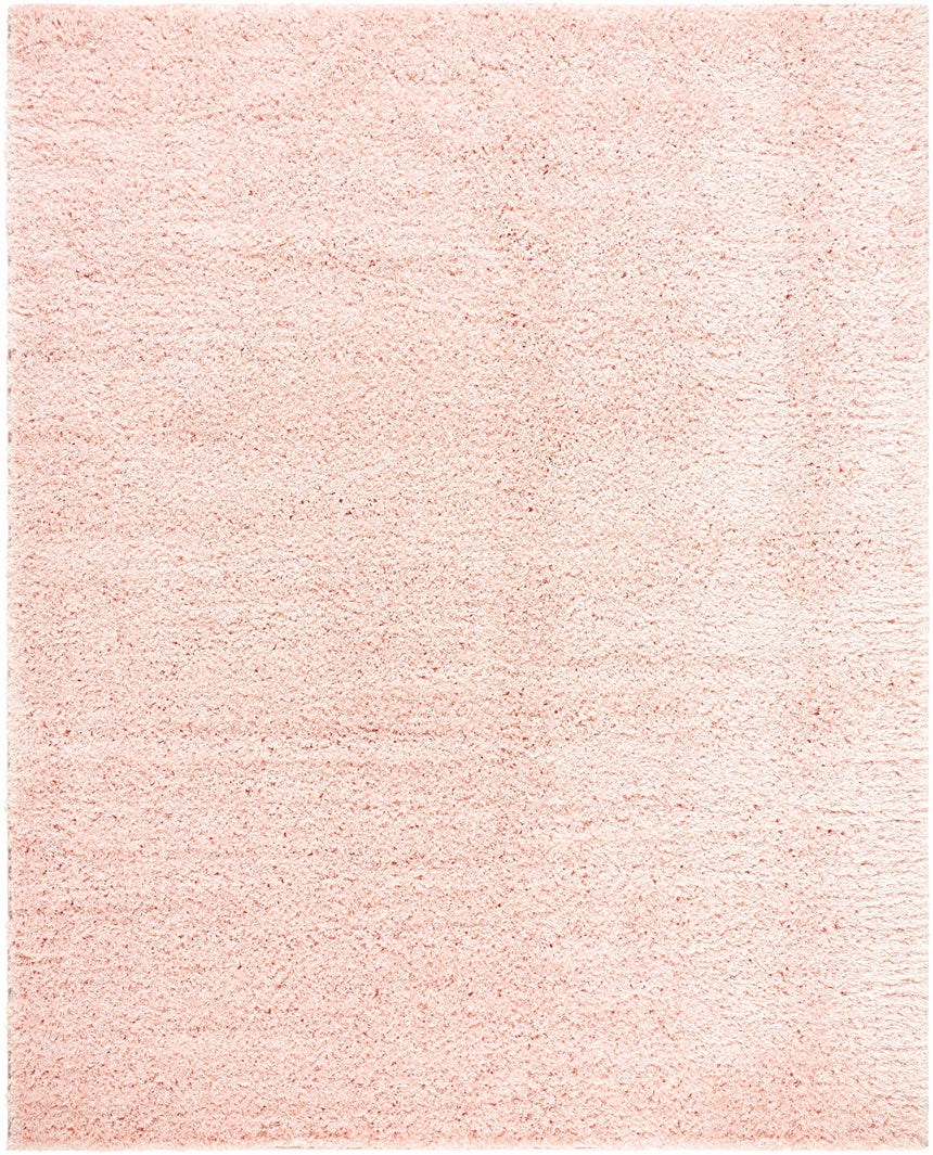 Faina Solid Pink Shag Washable Area Rug - Clearance