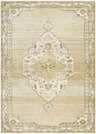 Close-up of the Havard Off White Area Rug, featuring a traditional diamond pattern and farmhouse style border. Design-Rectangle-679