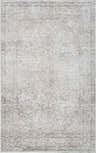 Close-up of the Cream Holi-2301 Washable Area Rug. Features a traditional floral pattern in beige, cream, peach, and slate tones. Design-Rectangle