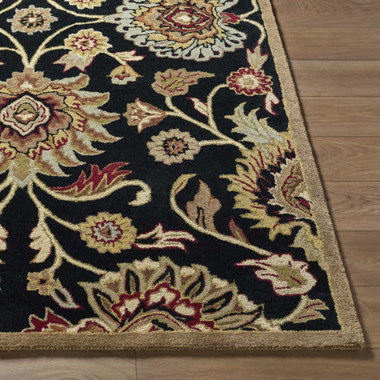 Conesus 1053 Hand Tufted Black Wool Rug – Boutique Rugs