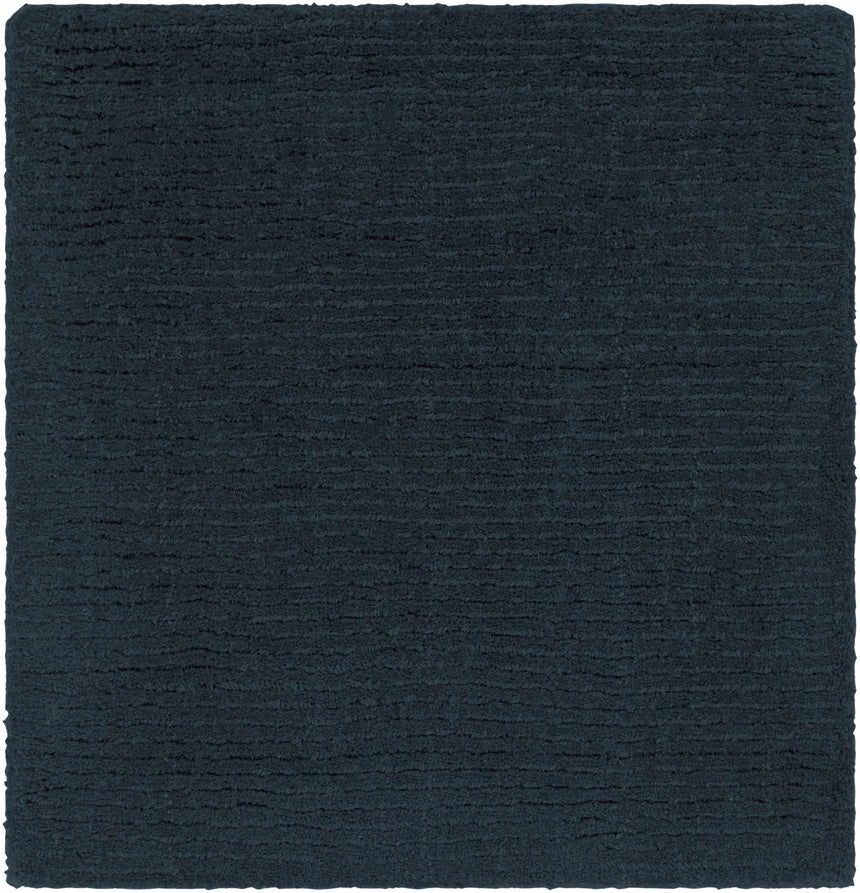 Made to Order Custom Size Brockton Solid Wool Dark Blue Area Rug