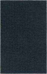 Made to Order Custom Size Brockton Solid Wool Dark Blue Area Rug