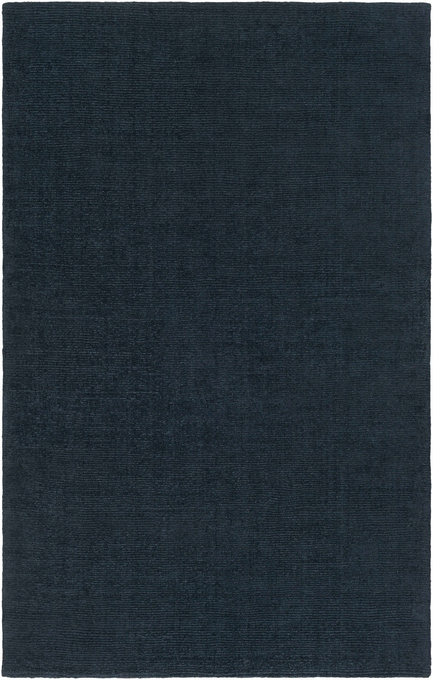 Made to Order Custom Size Brockton Solid Wool Dark Blue Area Rug