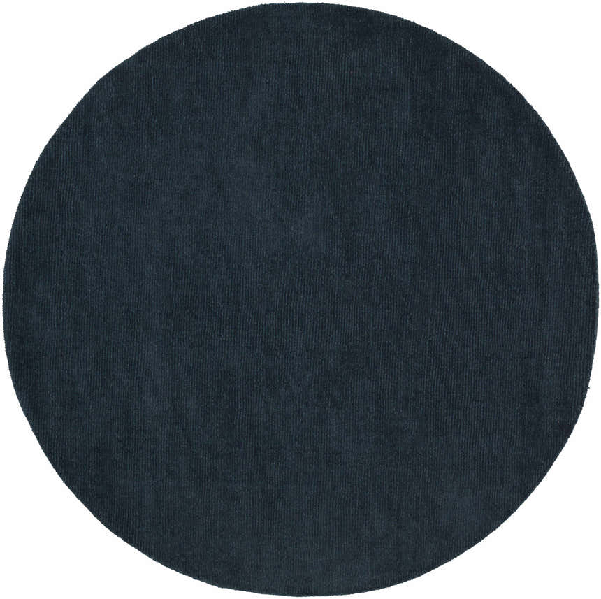 Made to Order Custom Size Brockton Solid Wool Dark Blue Area Rug