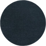 Made to Order Custom Size Brockton Solid Wool Dark Blue Area Rug