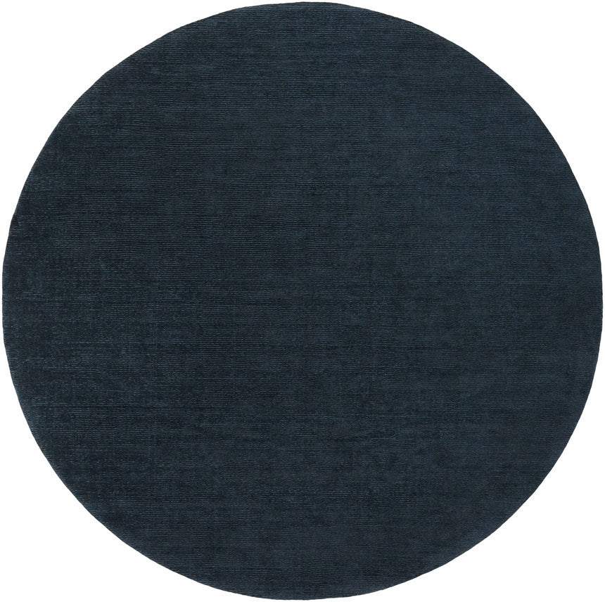 Made to Order Custom Size Brockton Solid Wool Dark Blue Area Rug