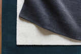 Made to Order Custom Size Brockton Solid Wool Dark Blue Area Rug