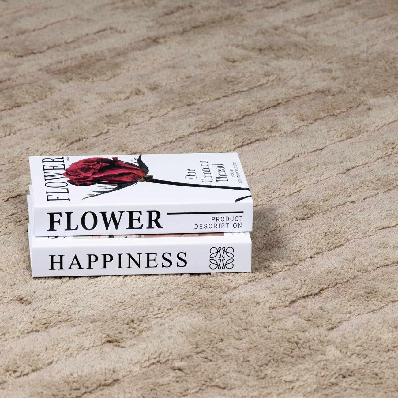 Reverse side of Washable Handmade Wool Rug - Brown, focusing on underside structure and material.Contemporary, Broken Striped, Textured Area Rug Backing  