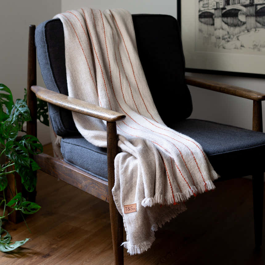 Horizon Throw - Cream, beige and rust