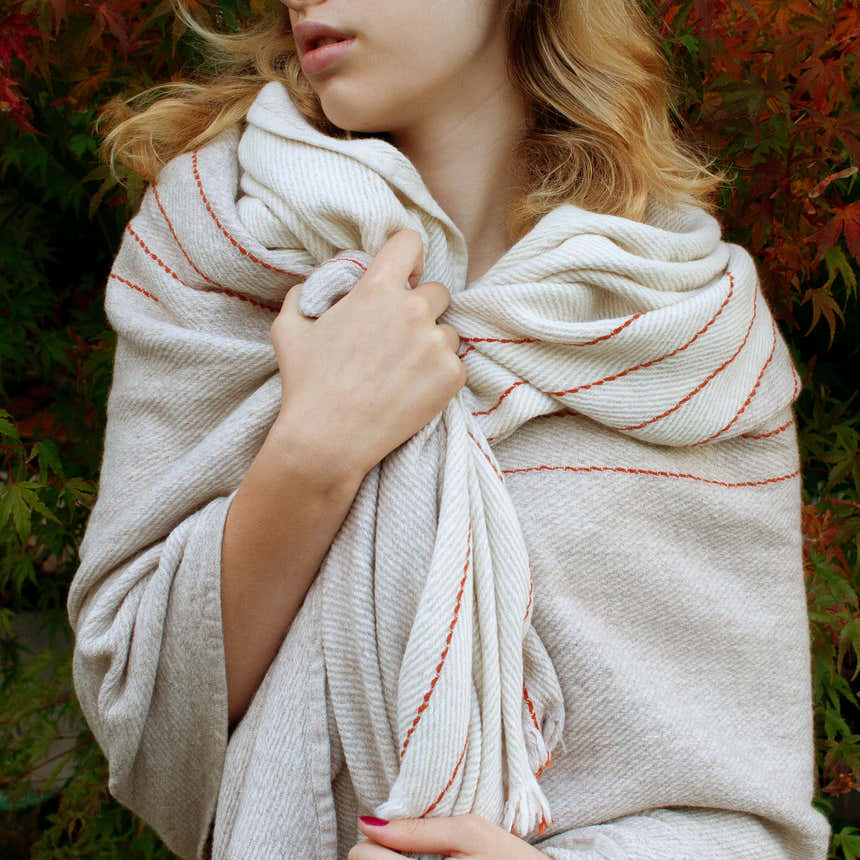 Horizon Throw - Cream, beige and rust