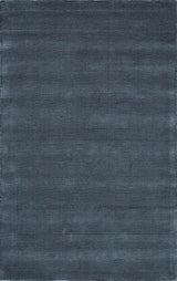 Brockton Solid Night Blue Wool Rug