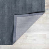 Made to Order Custom Size Brockton Solid Wool Charcoal Area Rug