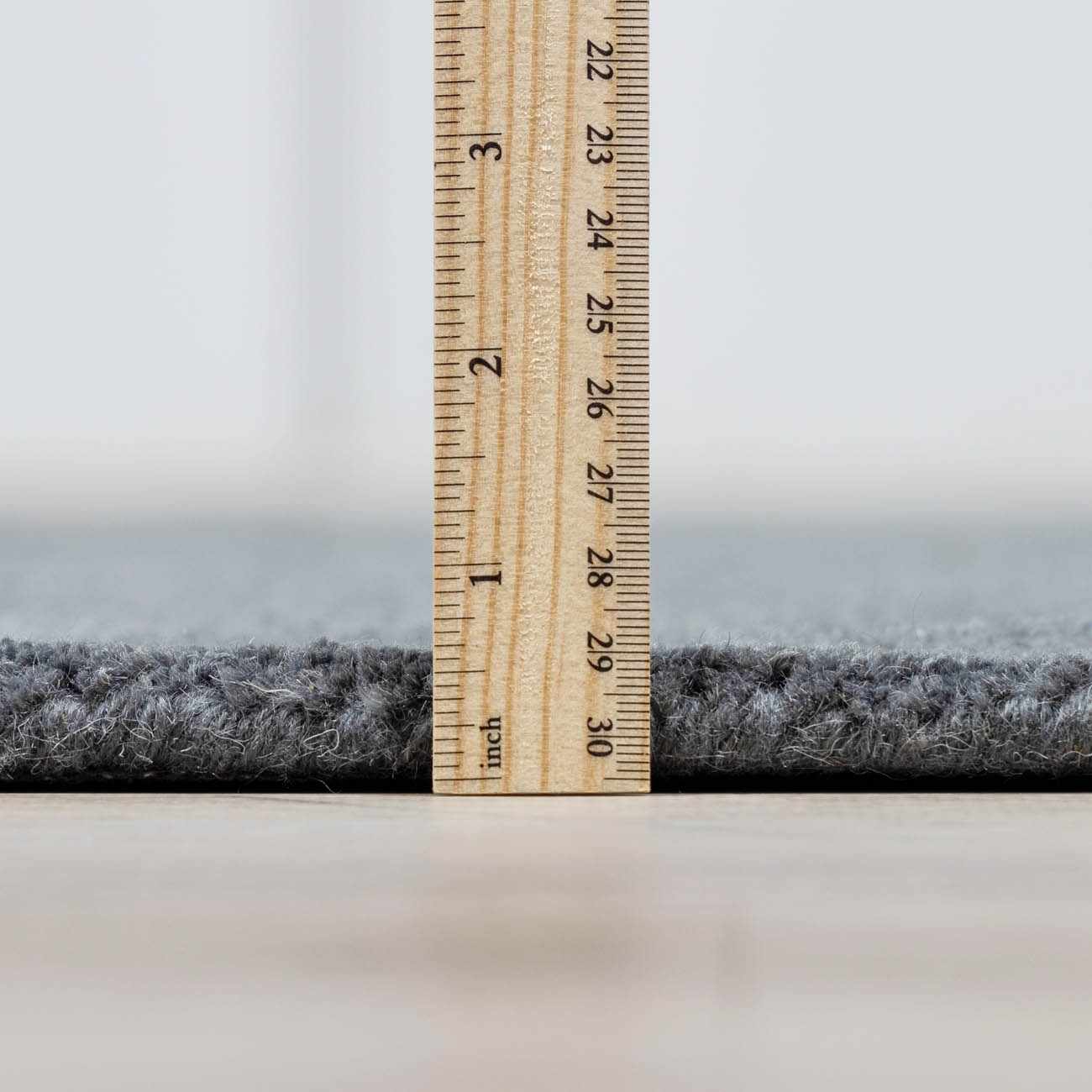 Made to Order Custom Size Brockton Solid Wool Charcoal Area Rug