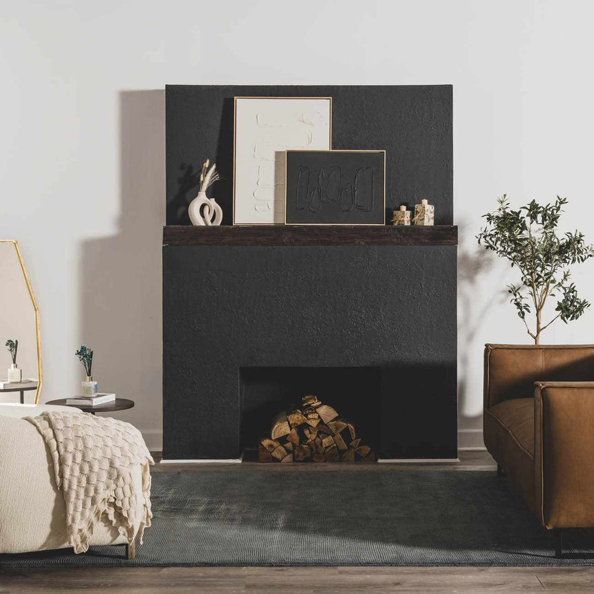 Brockton Solid Night Blue Wool Rug