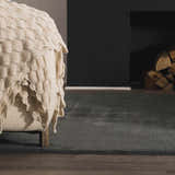 Made to Order Custom Size Brockton Solid Wool Charcoal Area Rug