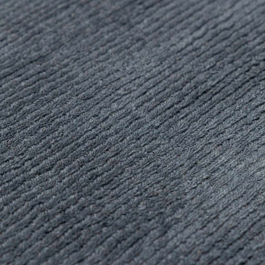 Brockton Solid Night Blue Wool Rug