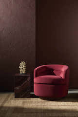 Hithadhoo Poppy Red Swivel Chair - Clearance