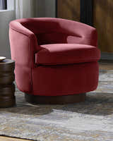 Hithadhoo Poppy Red Swivel Chair - Clearance