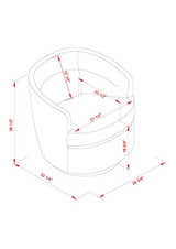 Hithadhoo Dark Red Swivel Chair