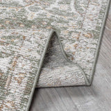 Galey Alix x Livabliss Vintage Oriental Boho Olive/Medium Brown Myrtle Avenue VI Area Rug