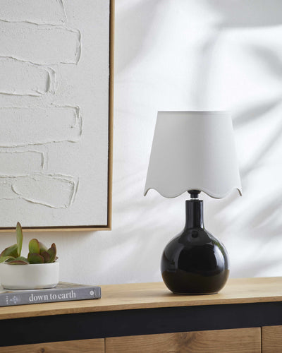 Atenxoxola Black Ceramic Table Lamp