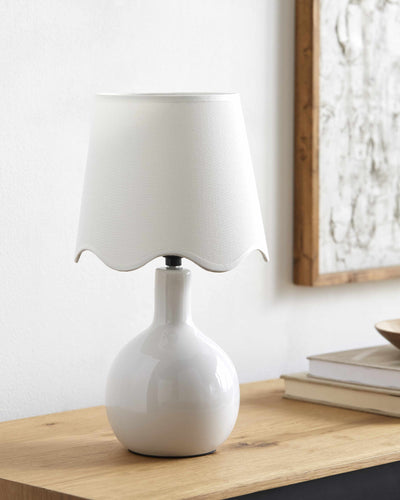 Atenxoxola White Ceramic Table Lamp