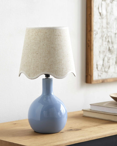 Atenxoxola Sky Blue Ceramic Table Lamp