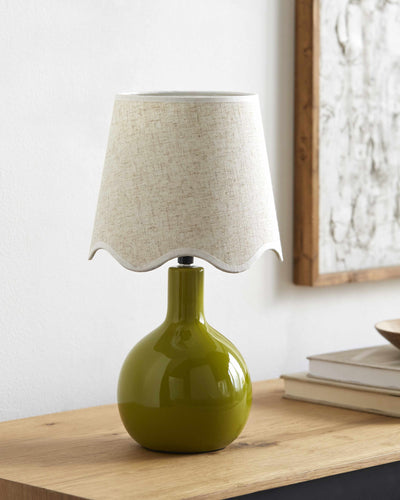 Atenxoxola Green Ceramic Table Lamp