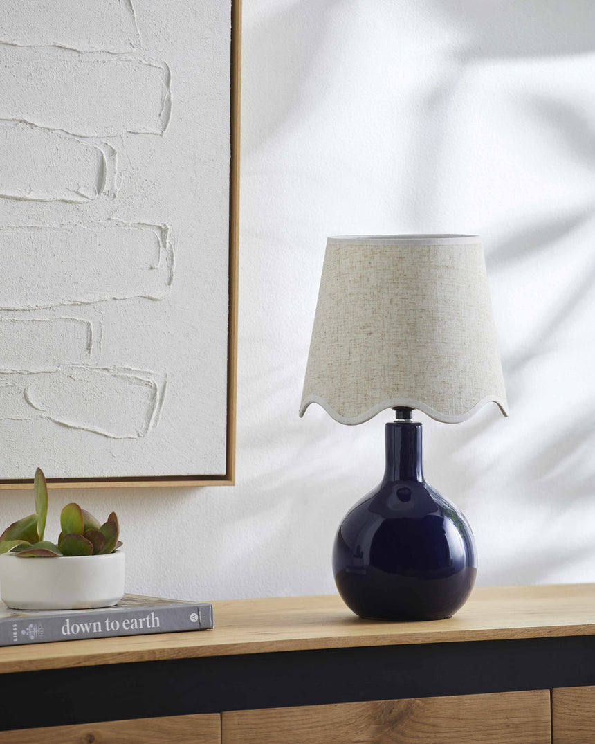 Atenxoxola Navy Translucent Table Lamp