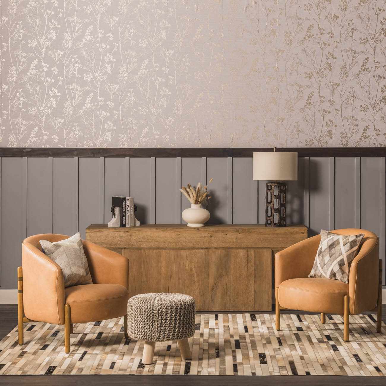 Idyllwild Broken Striped Hide Rug