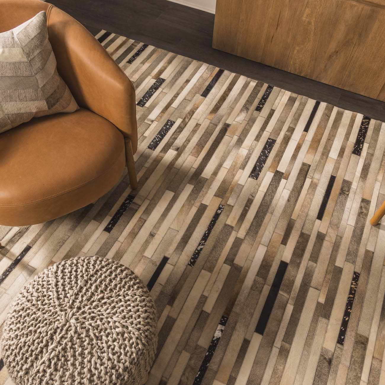 Idyllwild Broken Striped Hide Rug