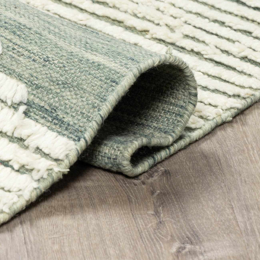Igcocolo Sage Green High-Low Wool Carpet