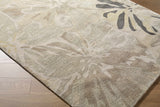 Ilfeld Athena Gray Floral Wool Rug