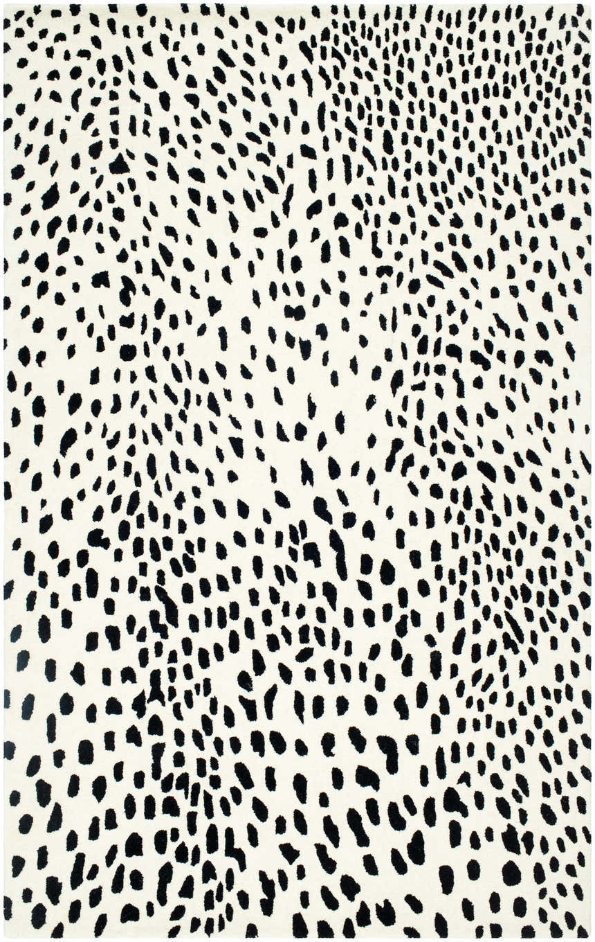 Sample Athena White Giraffe Print Wool Rug